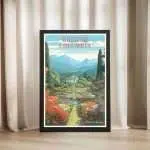 British Columbia Butchart Gardens Framed Poster