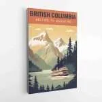 British Columbia Welcome To Adventure Canvas