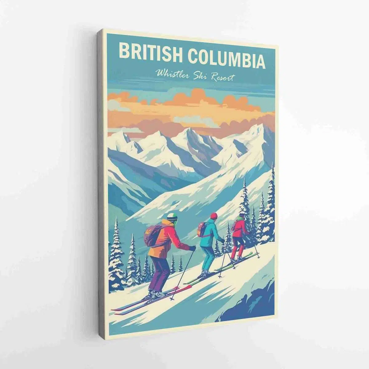 British Columbia Whistler Ski Resort Canvas