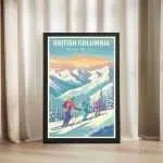 British Columbia Whistler Ski Resort Framed Poster