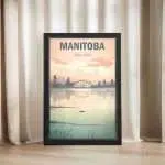 Manitoba Clear Lake Framed Poster