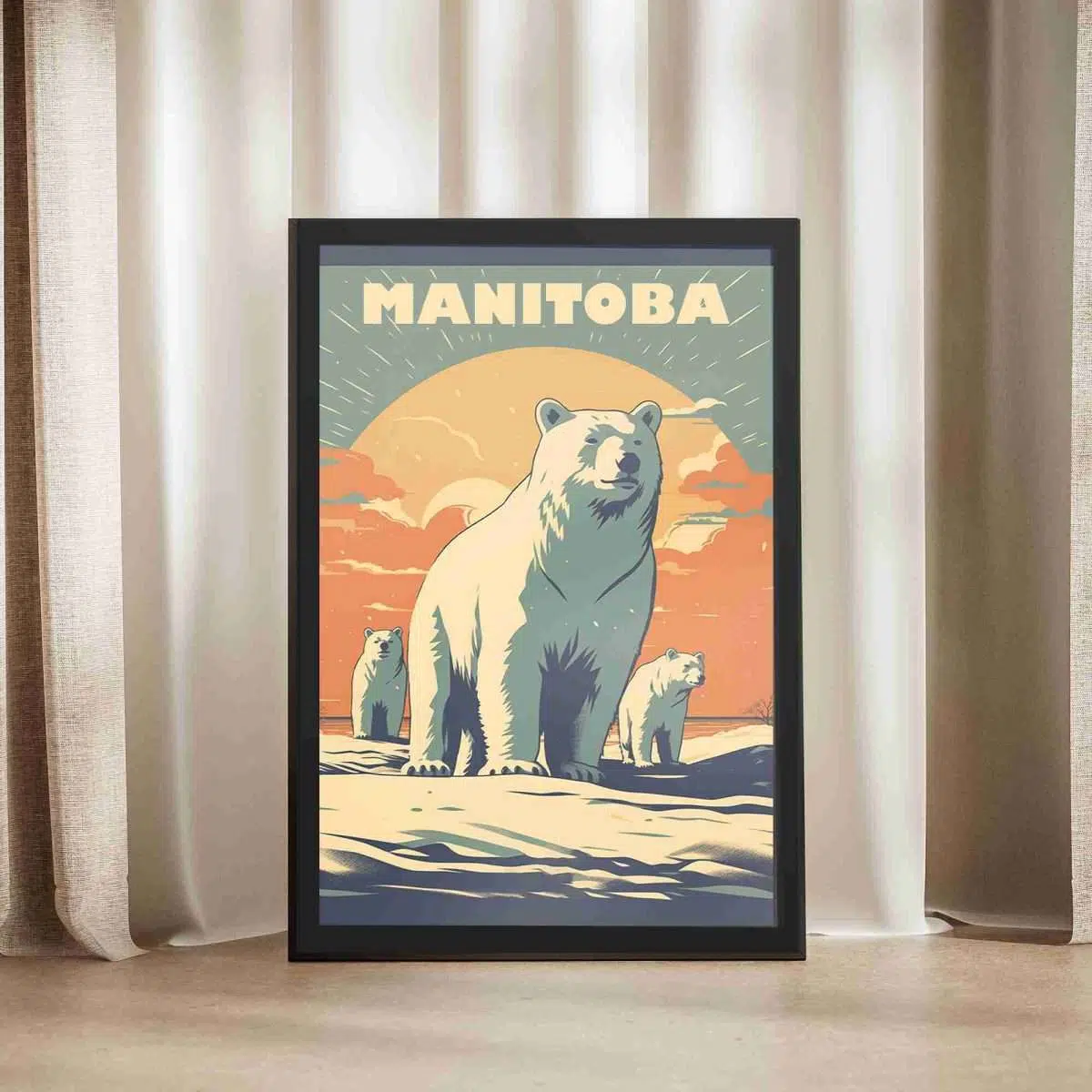 Manitoba Polar Bears Framed Poster