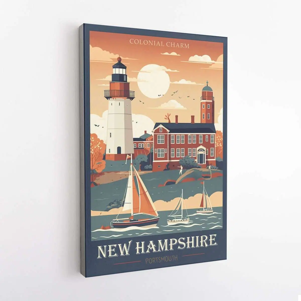 NEW HAMPSHIRE Colonial Charm Portsmouth Canvas