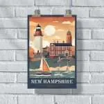 NEW HAMPSHIRE Colonial Charm Portsmouth Poster