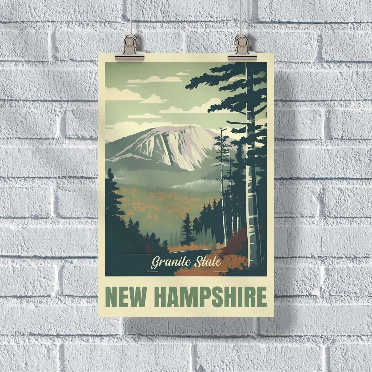 NEW HAMPSHIRe Granite State Poster