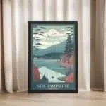 NEW HAMPSHIRe Lakes Region Framed Poster