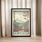 NEW HAMPSHIRe White Mountains Framed Poster