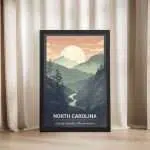 NORTH CAROLINA Great Smoky Mountains Framed Poster