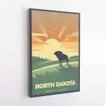 NORTH Dakota Welcome To Adventure Canvas