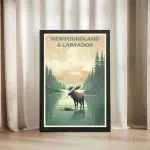 Newfoundland And Labrador Moose Framed Poster