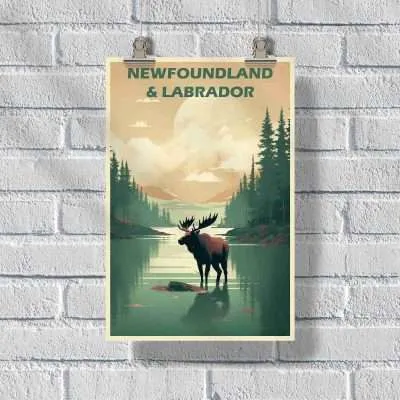 Newfoundland And Labrador Moose Poster