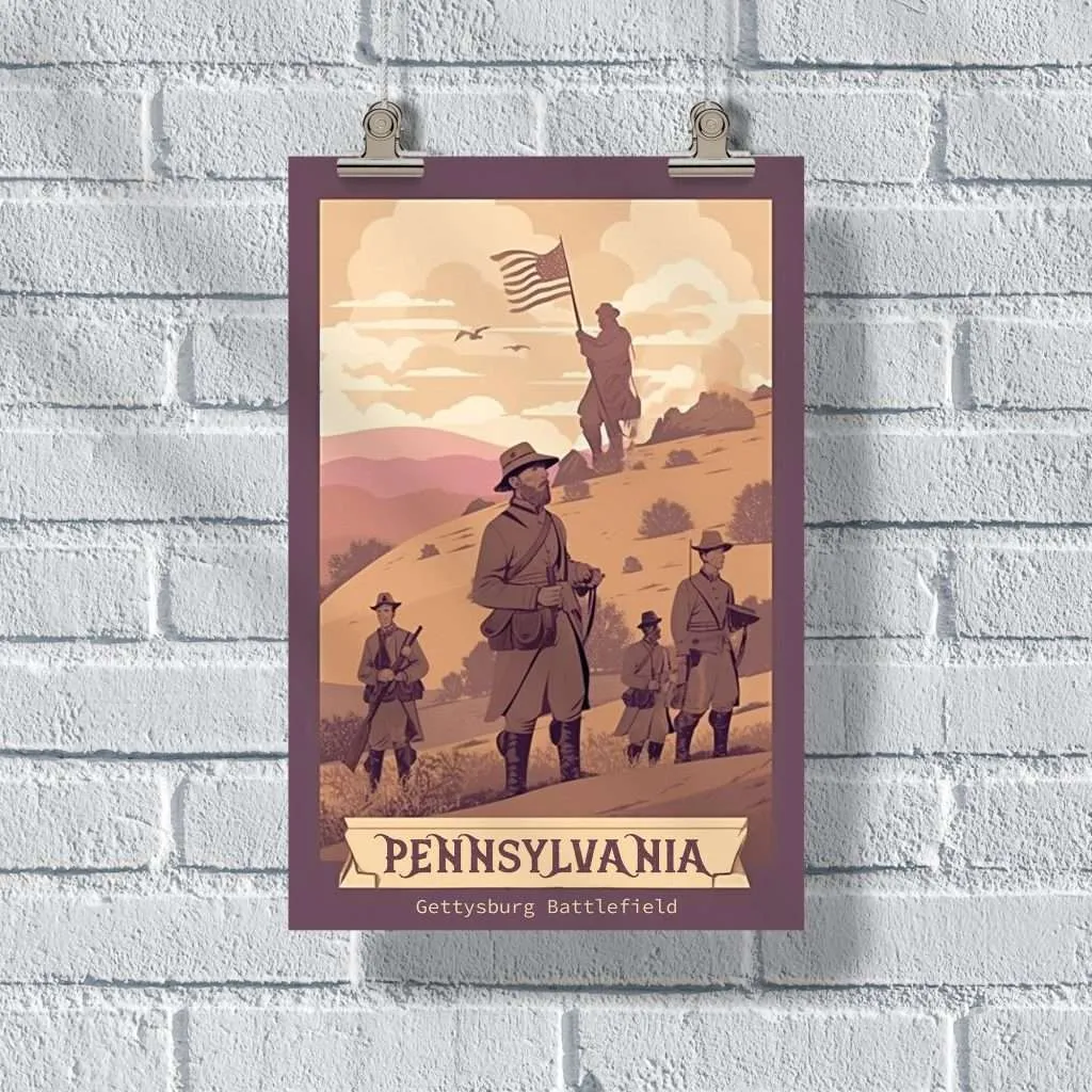 Pennsylvania Gettysburg Battlefield Poster