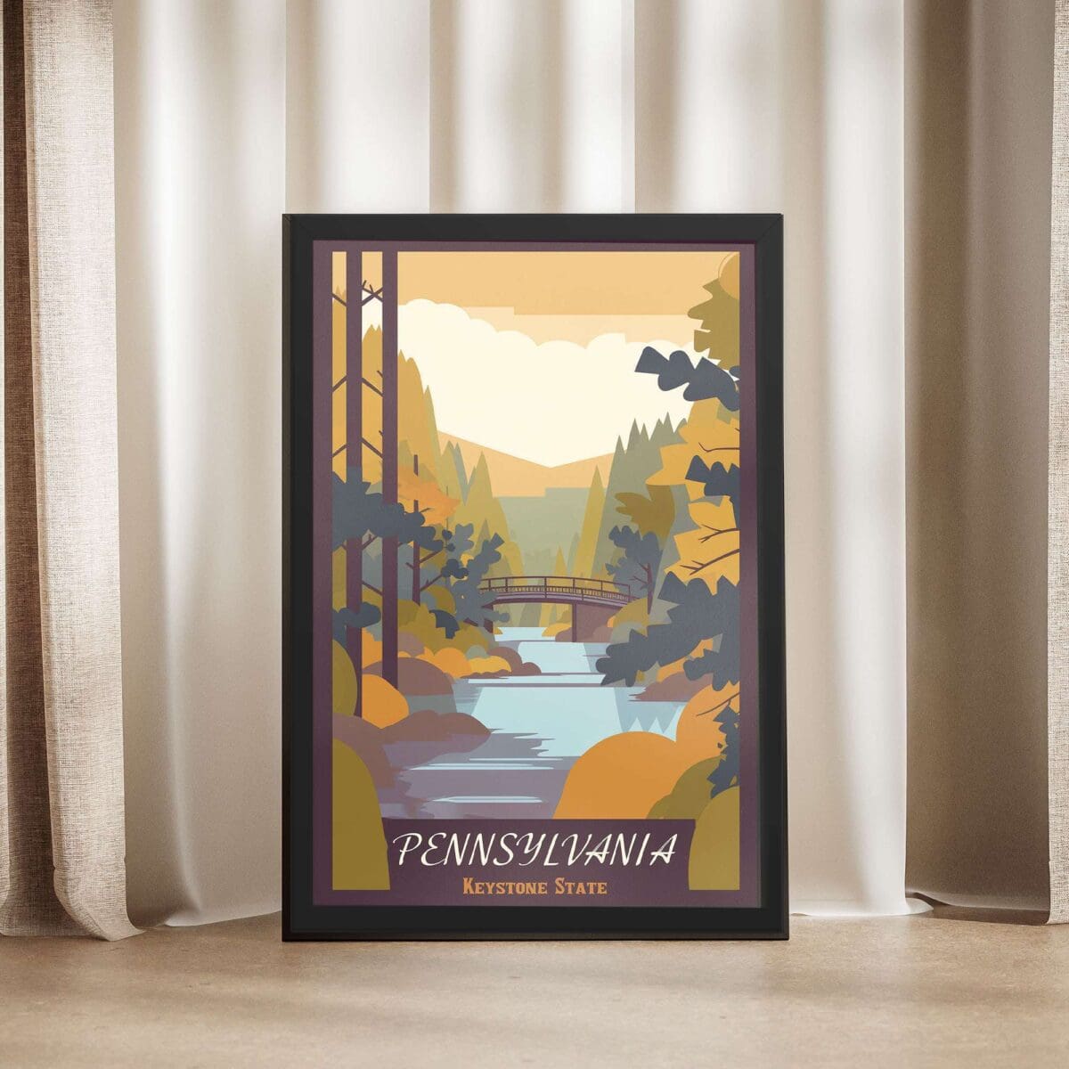 Pennsylvania Keystone State 2 Framed Poster