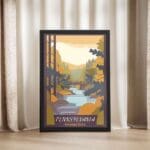 Pennsylvania Keystone State 2 Framed Poster