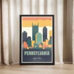 Pennsylvania Keystone State Framed Poster