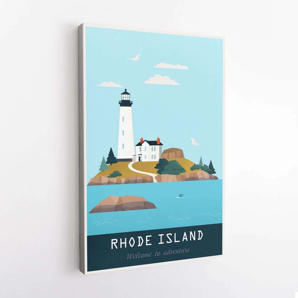 Rhode Island Welcome To Adventure Canvas