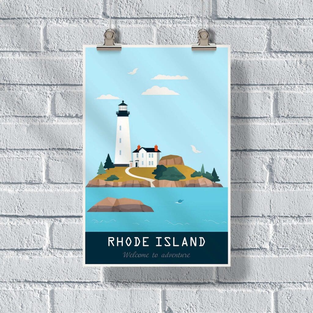 Rhode Island Welcome To Adventure Poster