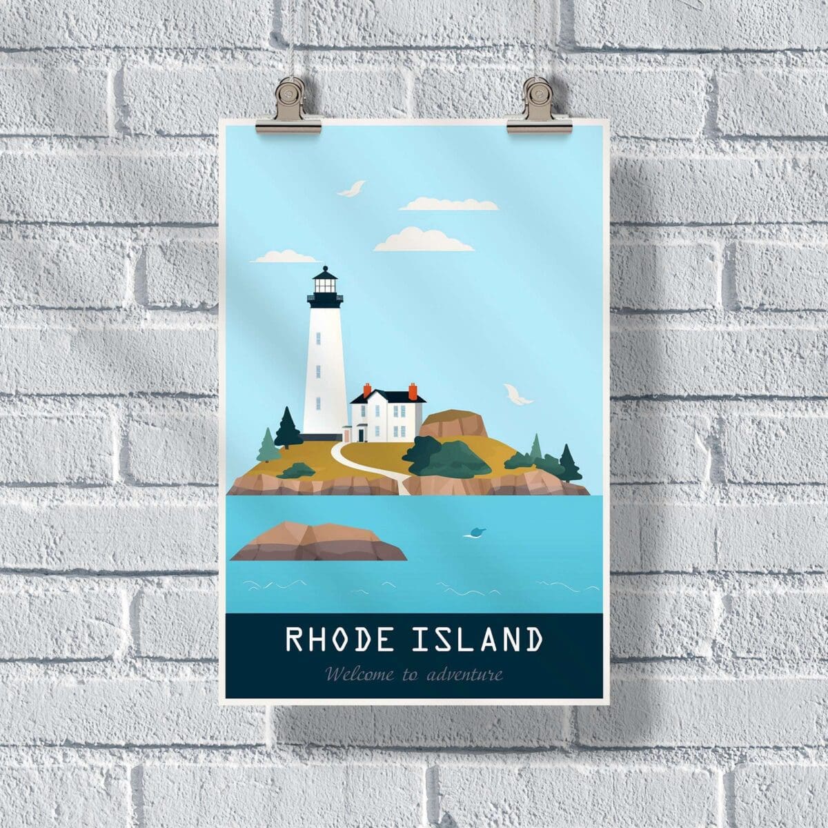 Rhode Island Welcome To Adventure Poster