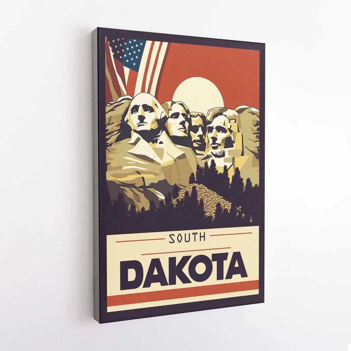 SOUTH DAKOTA Mount Rushmore Faces Monument Canvas