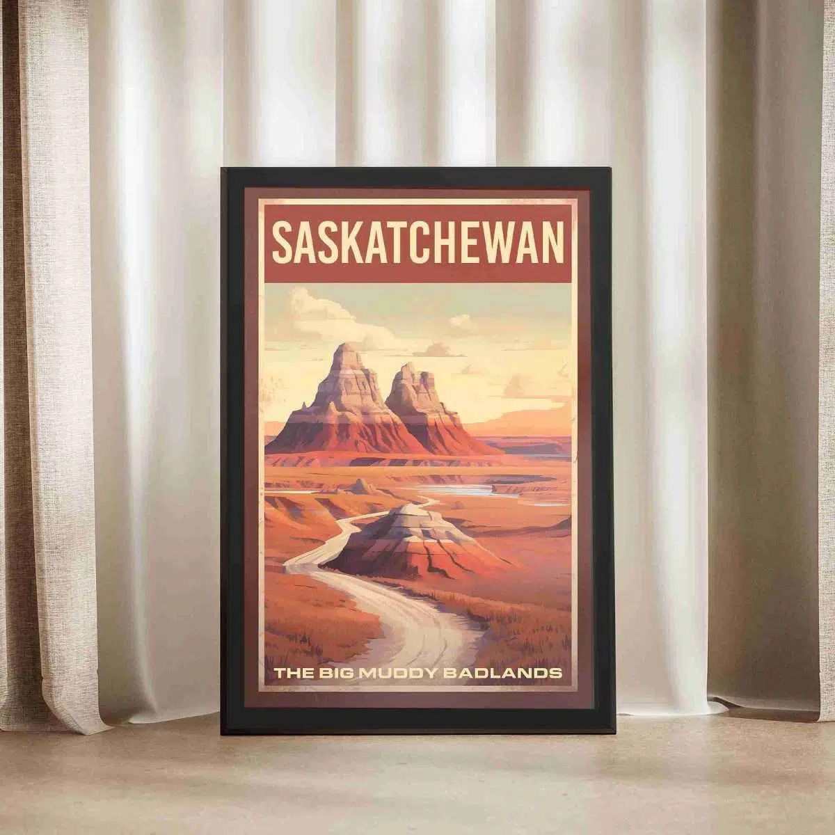 Saskatchewan The Big Muddy Badlands Framed Poster