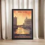 The Art Scene Of Waterfire Providence Framed Poster