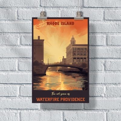 The Art Scene Of Waterfire Providence Poster