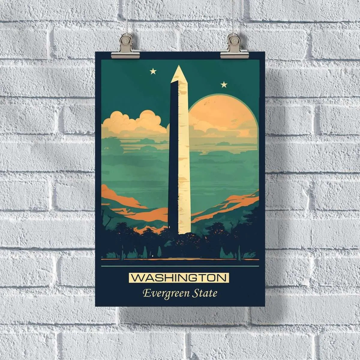 Washington Evergreen State Poster