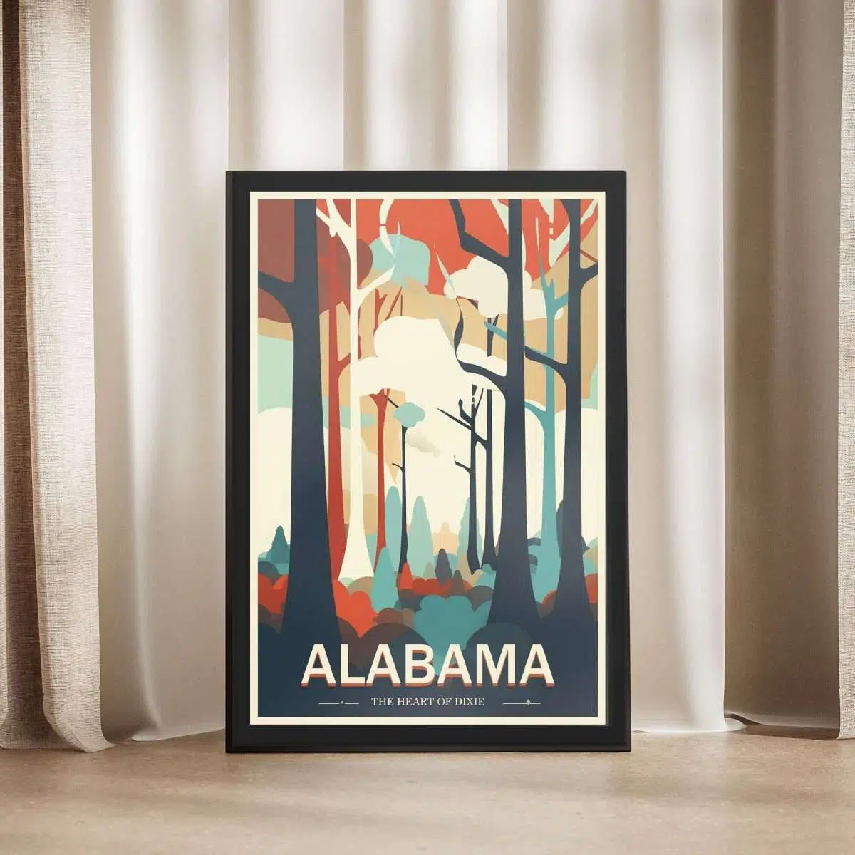 Alabama Abstract Framed Poster