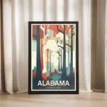 Alabama Abstract Framed Poster