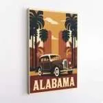 Alabama Car Palms Canvas