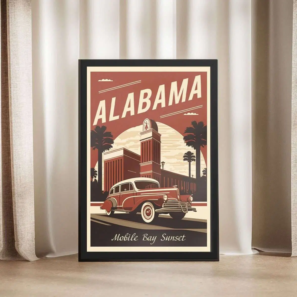 Alabama Mobile Bay Sunset Framed Poster