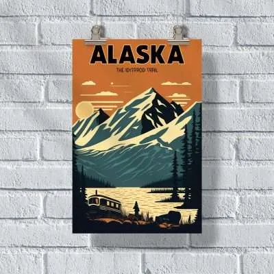 Alaska The Iditarod Trail Poster