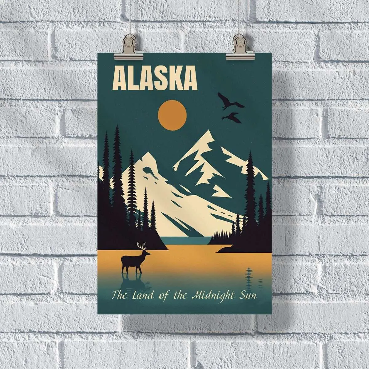 Alaska The Land Of The Midnight Sun Poster