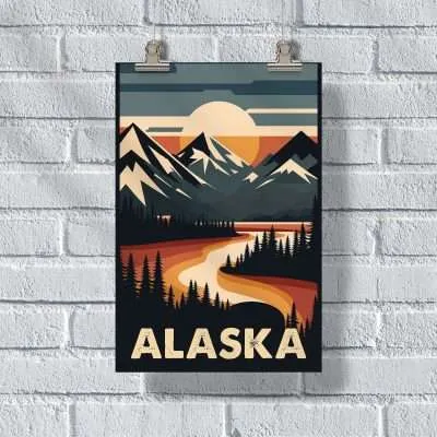 Alaska Sunset Poster