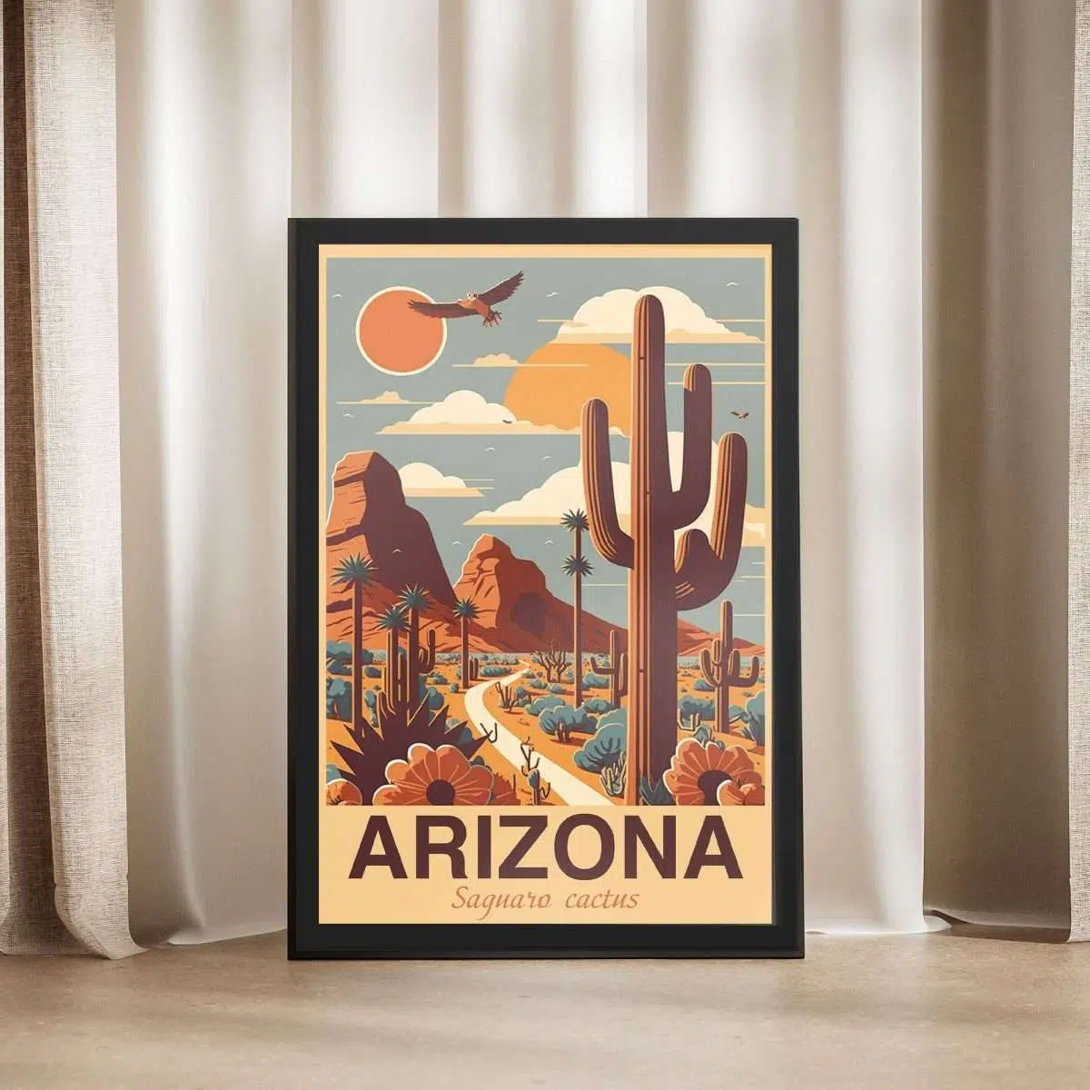 Arizona Saguaro Cactus Framed Poster