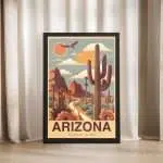 Arizona Saguaro Cactus Framed Poster