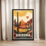 Arizona Old West History Framed Poster