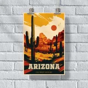 Arizona Old West History Poster