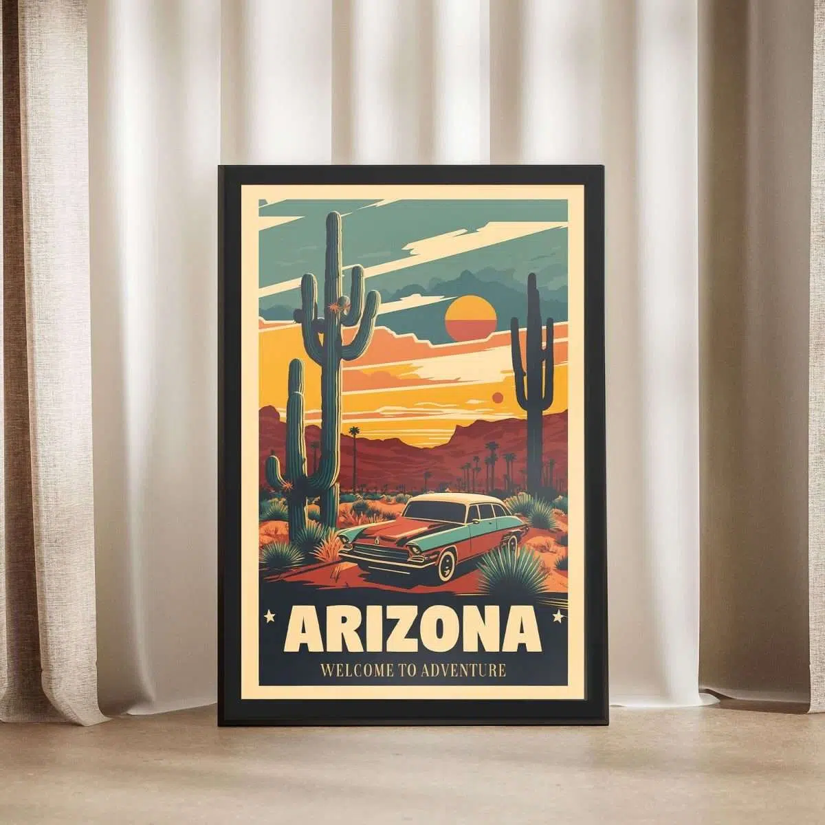 Arizona Welcome To Adventure Framed Poster