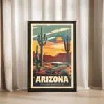 Arizona Welcome To Adventure Framed Poster