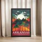 Arkansas Abstract Landscapes Of The Natural State Framed Poster