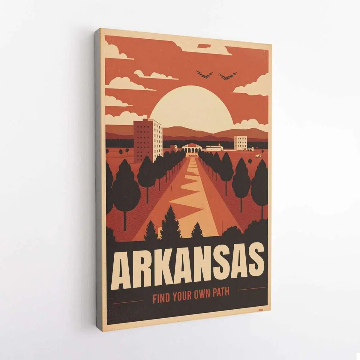 Arkansas Find Your Own Path Canvas