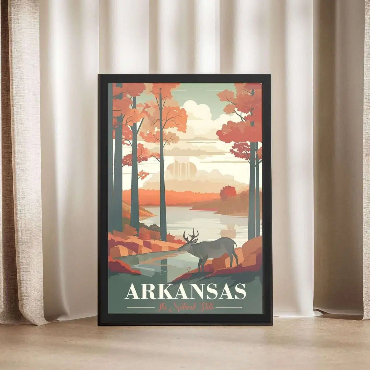 Arkansas The Natural State Framed Poster