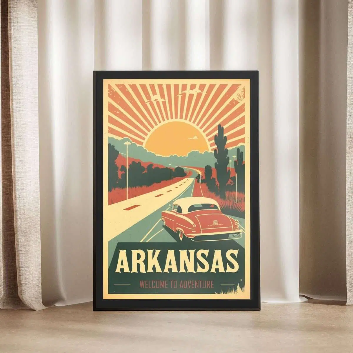 Arkansas Welcome To Adventure Framed Poster