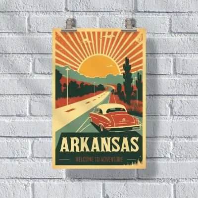 Arkansas Welcome To Adventure Poster