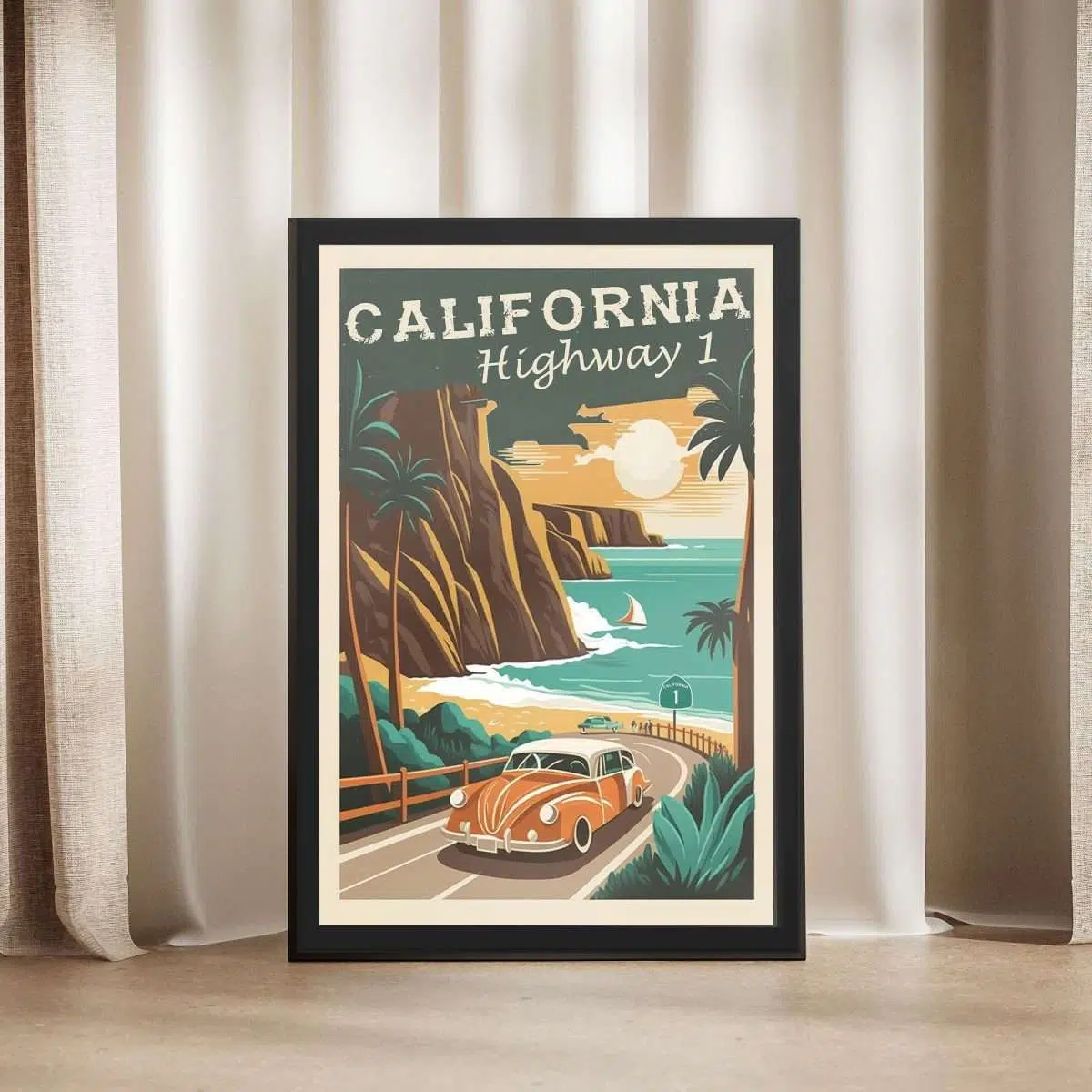 California Highway 1 Framed Poster