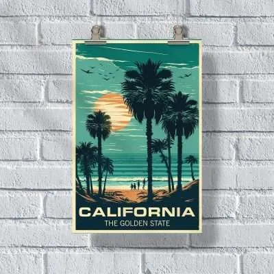 California The Golden State Poster