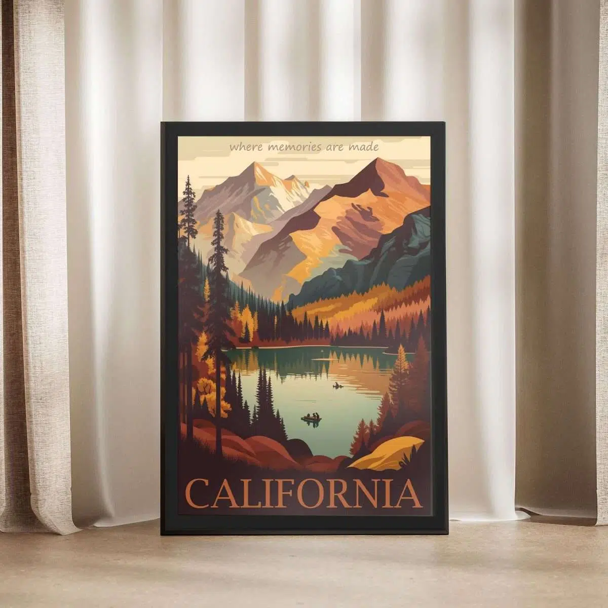 California Where Memories Are Made Framed Poster