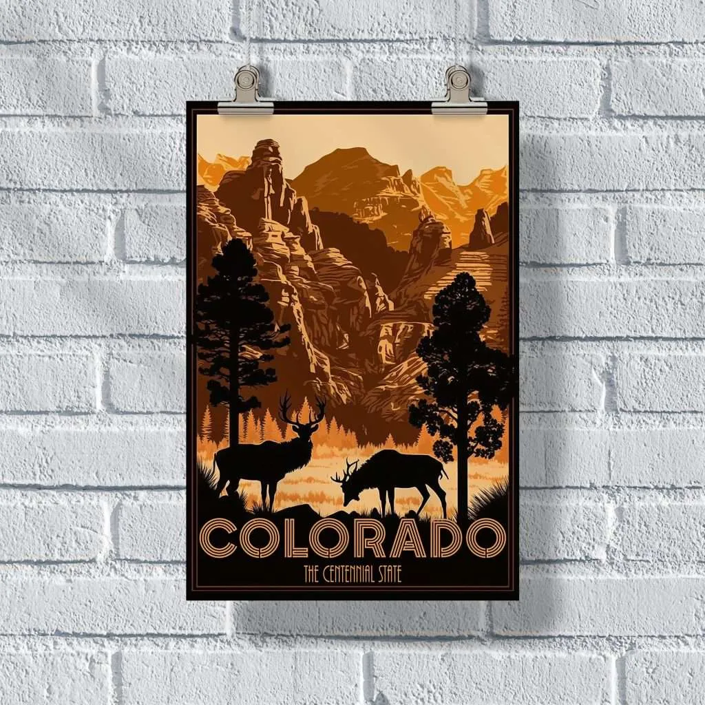 Colorado The Centennial State Poster