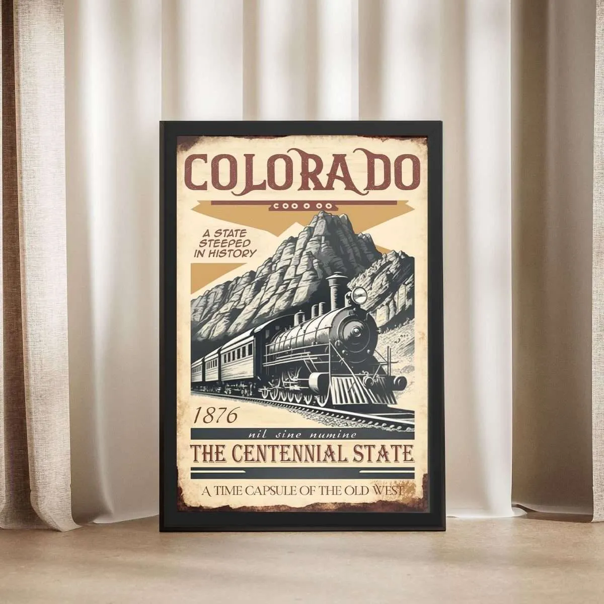 Colorado Historic Nil Sine Numine Framed Poster